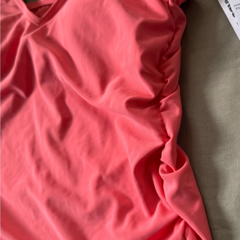 Lands' End Coral Tankini Top size 10 - Picture 3 of 6